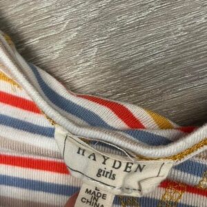 Hayden Girls Multicolor Striped Tee